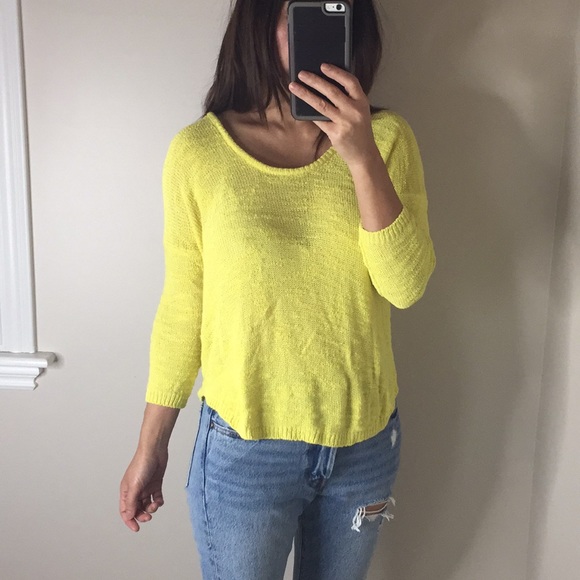 Zara Sweaters Zara Neon Knitted Sweater Poshmark